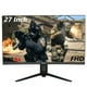 thumbnail image 1 of Monitor Gamer Qtouch Curvo 27 Pulgadas 180HZ Full HD (1920 x 1080px) Color Negro QG-2700 Luces Led, 1 of 5