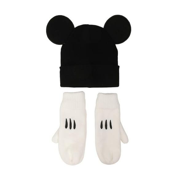 Disney Mickey Mouse Ears 2-Pack Knit Cap & Mittens Set