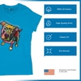 thumbnail image 4 of Tee Hunt Dean Russo Pit Bull T-Shirt Dog Paw Some Angels Have Fur Women's T-Shirt Tee, Light Blue, 3X-Large, 4 of 5