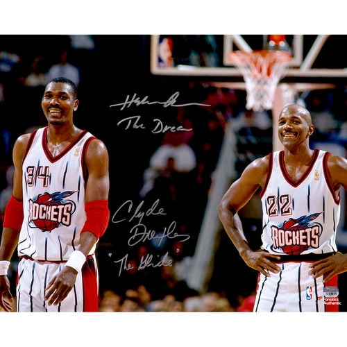 Fanatics Authentic Certified Hakeem Olajuwon Houston Rockets Autographed 8 x 10 Jumping Photograph 