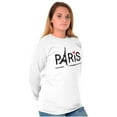 thumbnail image 4 of Paris France Eiffel Tower Souvenir Women Plus Size Long Sleeve Graphic Tee Brisco Brands 2X, 4 of 5