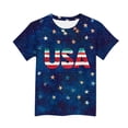 thumbnail image 4 of ITSAME Independence Day T-Shirt for Boys, Crewneck USA Print Short Sleeve Summer Fashion Casual Patriotic Tee Multicolor Size 7-8T, 4 of 5