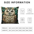 thumbnail image 5 of Orinice Owl Gold Accents Green Rocks Graphic Decorative Cushion Throw Pillow Cover for Home Couch Living Room Bed Sofa Soft and Durable Pillow Covers 1PC 12x12in, 5 of 5