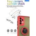 thumbnail image 3 of is specially designed for Samsung Galaxy A72(5G) Anti-Scratches,anti-fingerprint, built-in 360° rotating ring bracket solid and durable magnetic car phone case, suitable for 6.7inches Women-Red, 3 of 12