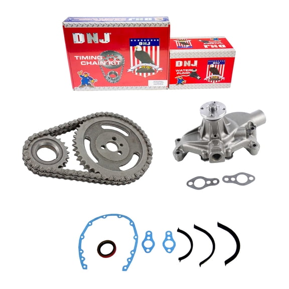 DNJ TK3100AHWP Timing Chain Kit with Water Pump Fits Cars & Trucks 81-82 Chevrolet 5.7L V8 OHV
