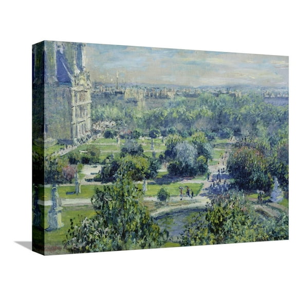 Art.com View of the Tuileries Gardens, Paris, 1876 Stretched Canvas Print Wall Art by Claude Monet, 16" x 12"