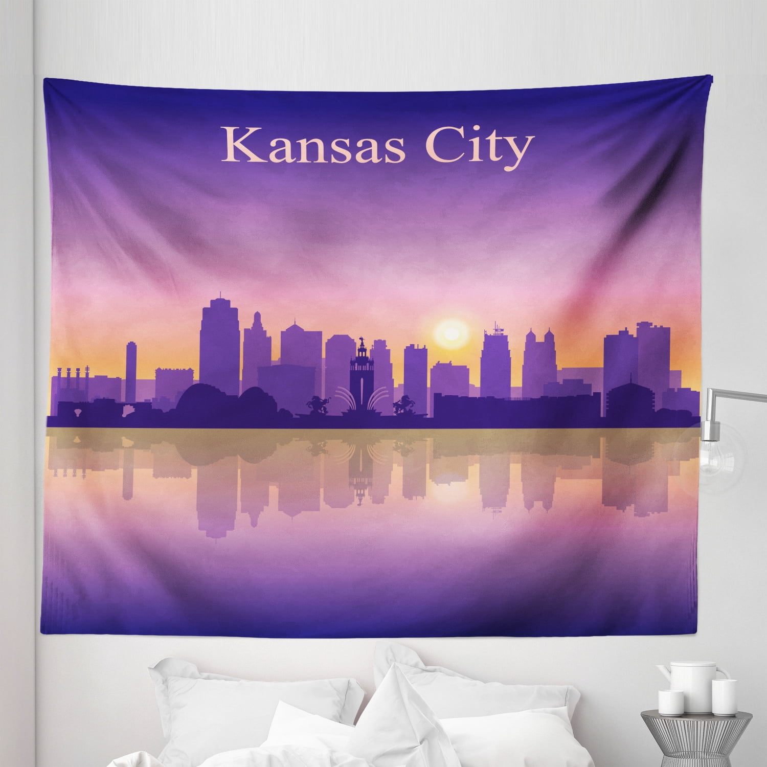 Kansas City Tapestry, Downtown Missouri Cityscape of Historical Art