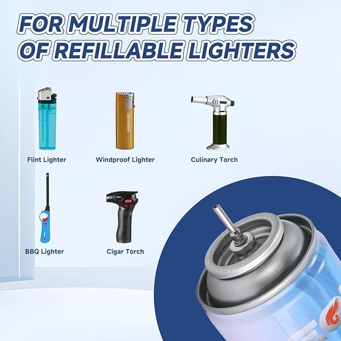 cigarette lighter fuel refill Neon 11x Ultra Refined Butane Fuel Lighter Refill Gas 10.4oz Blue