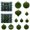A, variant on JIhuahe 48pcs Flocked Christmas Balls, Plastic Ball Decorations Set for Christmas Tree, Festive Ornaments for Christmas Home Decor,A