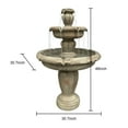 thumbnail image 3 of 48-Inch Tall Outdoor Decorative 3-Tiered Concrete Relaxation Fountain, 3 of 5