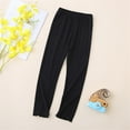 thumbnail image 2 of Ruyang Girls Thin Leggings Solid Color Basic Ankle Length Bottoming Pants Soft Ruffle Footless Stretchy Tights for Kids Baby, 2 of 4