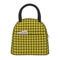 thumbnail image 1 of Balery Yellow Checkered Plaid Bolsa de Almuerzo para Mujeres, Caja de Almuerzo, Bolsa de Almuerzo Pequeña Impermeable, Tote de Almuerzo Reutilizable con Gran Capacidad, 1 of 6