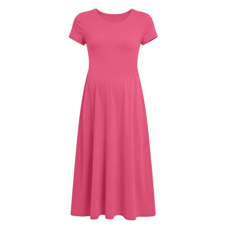 maternity petite maxi dress PinkBlush Petite Pink Solid Off Shoulder Maternity Maxi Dress XL