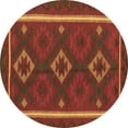 thumbnail image 1 of Ahgly Company Indoor Round Oriental Brown Traditional Area Rugs, 8' Round, 1 of 4