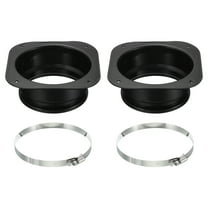 Uxcell 5" Duct Connector Flange 2 Pcs Dryer Vent Wall Plate Square to Round with Clamp for Air Cooling Ventilation