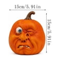 thumbnail image 2 of Funny Smiling Pumpkin Figurine Halloween Whimsical Pumpkin Decor Tabletop Ornament for Home Office and Festive Decoration, 2 of 8