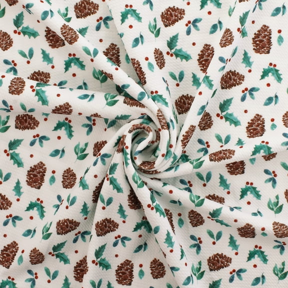 Pinecones and Ivy Bullet Fabric 1 yard