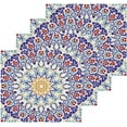 thumbnail image 2 of Floral Mandala Washcloth 12x12in Set, 2 Pack Absorbent Cotton Towel Square Kitchen Dishes Towels, Soft Cleaning Face Hand Towel Fast Drying, 2 of 7