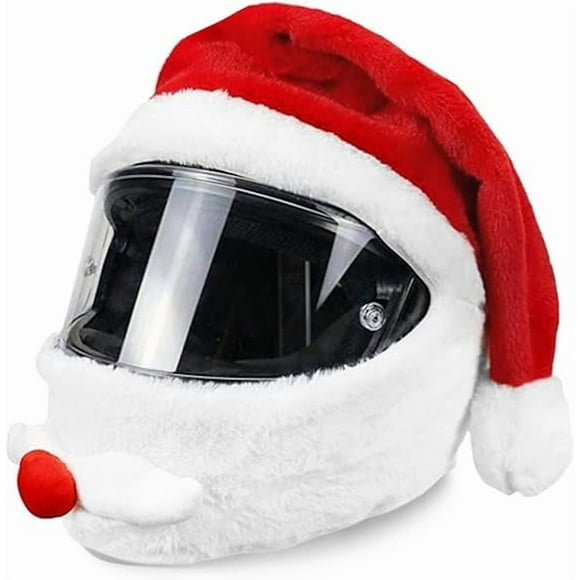 WJCA Novelty Santa Claus Nativity Christmas Helmet Hat for Men's Motorcycle Helmets - Festive Biker Gift & Holiday Riding Accessory