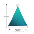 thumbnail image 3 of KLL Christmas Hats for Adults Plush Green Turquoise Teal Print Santa Hat Xmas Fluffy Santa Claus Hat for Women Men, 3 of 6