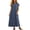 Dark Blue, variant on YuXingFu Womens Plus Size Cotton Dresses Maxi V-Neck Plus Size Womens Dress Short Sleeve Classic Bohemian Style Long Casual Summer Green S