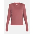 thumbnail image 5 of Avia Women's and Women's Plus Rib Seamed Long Sleeve Tee, Sizes XS-4X, 5 of 5