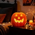 thumbnail image 4 of Halloween Lighted Pumpkin Large Plastic LED Pumpkin Decoration for Outdoor Yard Porch Home Storefront Shopping Mall Holiday Display, 4 of 7