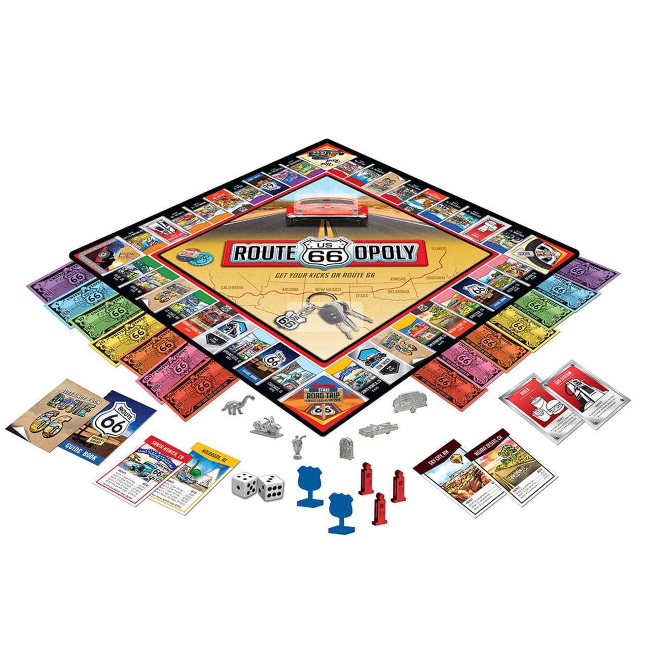 Masterpieces Puzzle Company Route 66 Opoly Board Game