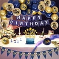 thumbnail image 2 of 18th Birthday Decorations Navy Blue and Gold 18th Birthday Balloons for Boys Girls, Happy 18th Birthday Bunting Banner Triangle Flag Cake Toppers Gold 18 Balloon for Men Women 18 Years Birthday Party, 2 of 7