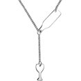thumbnail image 1 of Collar con dije deslizante para botella de vino y copa de acero inoxidable para cócteles y bares, 1 of 5