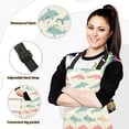 thumbnail image 2 of Cartoon Dolphins 5 Pcs Kitchen Set Heat Resistant Oven Mitts and Non-Slip Pot Holders with Adjustable Cooking Apron, 2 of 6