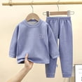 thumbnail image 2 of Swuxness Toddler Sweatshirt Sets, Kids Long Sleeved Sets, Fashion Boys' Casual Long Sleeve Round neck Collar Botton Long Pants Hoodless Sweatshirts Blue, 14 Years, 2 of 5
