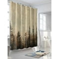 thumbnail image 3 of Fsddascl Forest Tree Shower Curtain Set - 36" x 78" Washable Bathtub Curtain with 12 Hooks, Modern Vintage Winter Fall Natural Plant Waterproof Fabric Stall Shower Curtains for Bathroom/Bathtub, 3 of 6