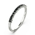 thumbnail image 2 of Love Ring 0.44ct black diamond moissanite 18K White Gold Over Silver Wedding Band, 2 of 4