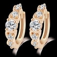 thumbnail image 4 of rygai Women Gold Plated Heart Multi Rhinestones Clip Earrings Ear Jewelry-, 4 of 7