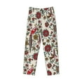 thumbnail image 4 of Balery Dark Enchanted Flowers And Birds print Men's Pajama Pants,Ultra Lightweight Pjs,Lounge Pant-Medium, 4 of 9