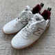 thumbnail image 1 of New Balance Numeric 228 Sport Shoes Leather Sneakers NM288SWL White Red Size 5.5, 1 of 6