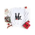 thumbnail image 1 of Sudadera navideña de Mr y Mrs para pareja, jersey de Feliz Navidad para marido y mujer, sudaderas con capucha para parejas encantadoras, regalo de Navidad, 1 of 4