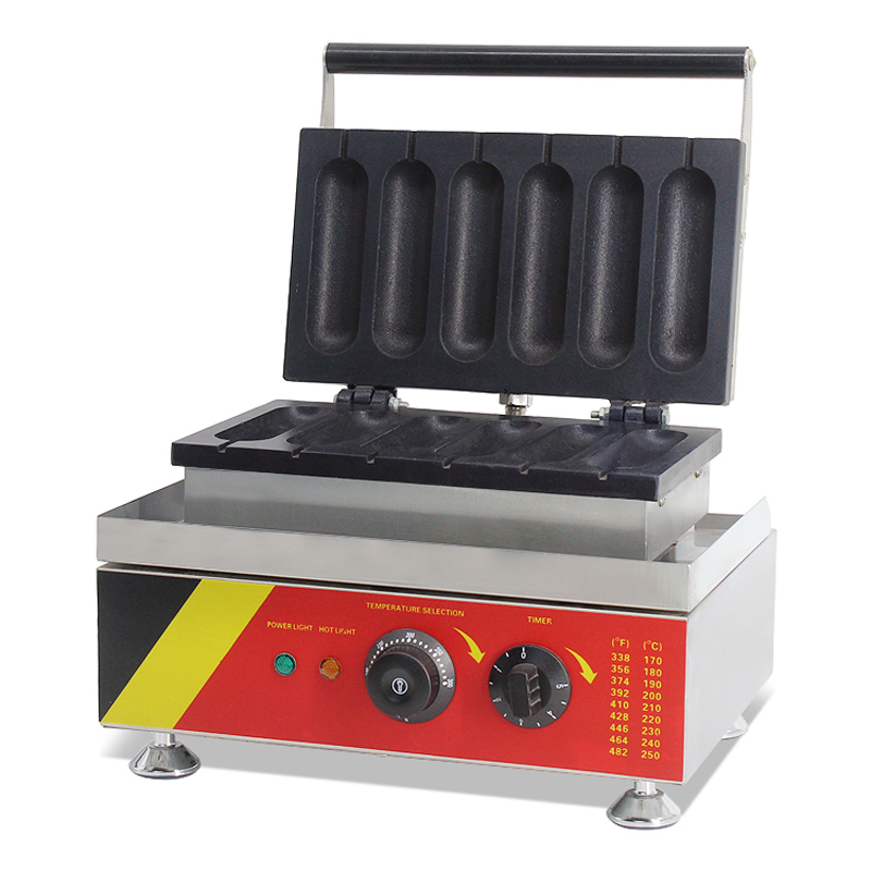 Commercial Nonstick Electric Long Belgian Waffle on A Stick Machine Maker Baker