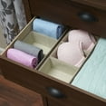 thumbnail image 3 of Household Essentials Organizer Tray, Accessory Organizer, Sturdy Drawer Organizer with Fabric Covering and Three Compartments, Tan, 3 of 16