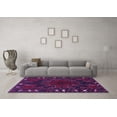 thumbnail image 3 of Ahgly Company Indoor Round Persian Purple Traditional Area Rugs, 3' Round, 3 of 4