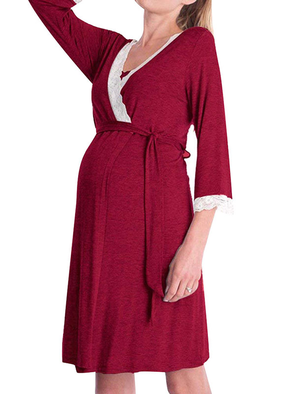 open front maternity nightwear