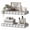 White, variant on Floating Shelves with Realistic Tile Texture, 15.7'' W Wood Wall Mounted Shelves Set of 2 for for Bathroom, Bedroom, Living Room & Kitchen Decor, Black