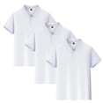 thumbnail image 2 of 3 Pack Kids Polos School Uniform Tops Boys Girls Casual Short Sleeve Summer Outdoor Sports T-Shirt Teen Kids Clothes White,7-8 Years, 2 of 6