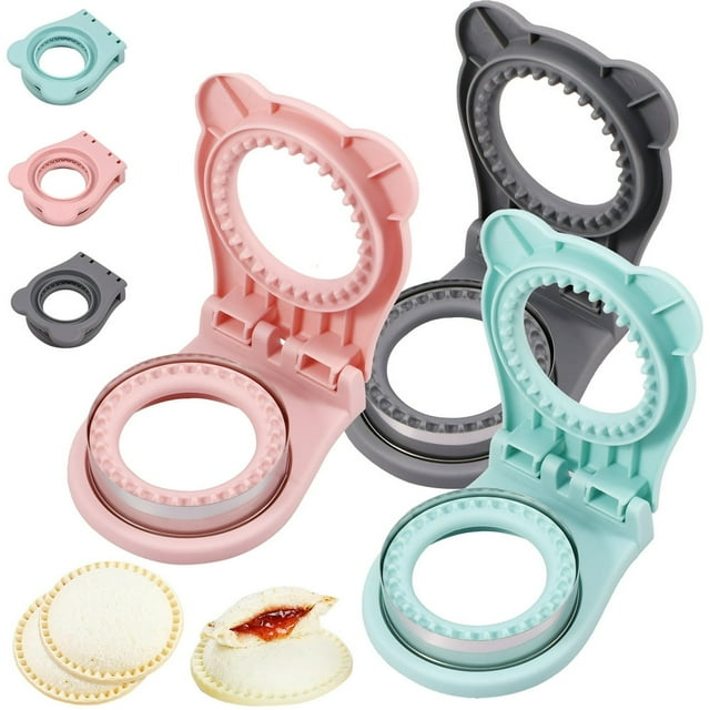 CHOK 3 Pcs Coupe-Sandwich et Scellant 4 Pouces en Acier Inoxydable, Moule à sandwich Rond DIY, Presse à Sandwich Réutilisable pour Enfants, Boîte Bento pour Faire des Sandwichs, Hamburgers, Tartes