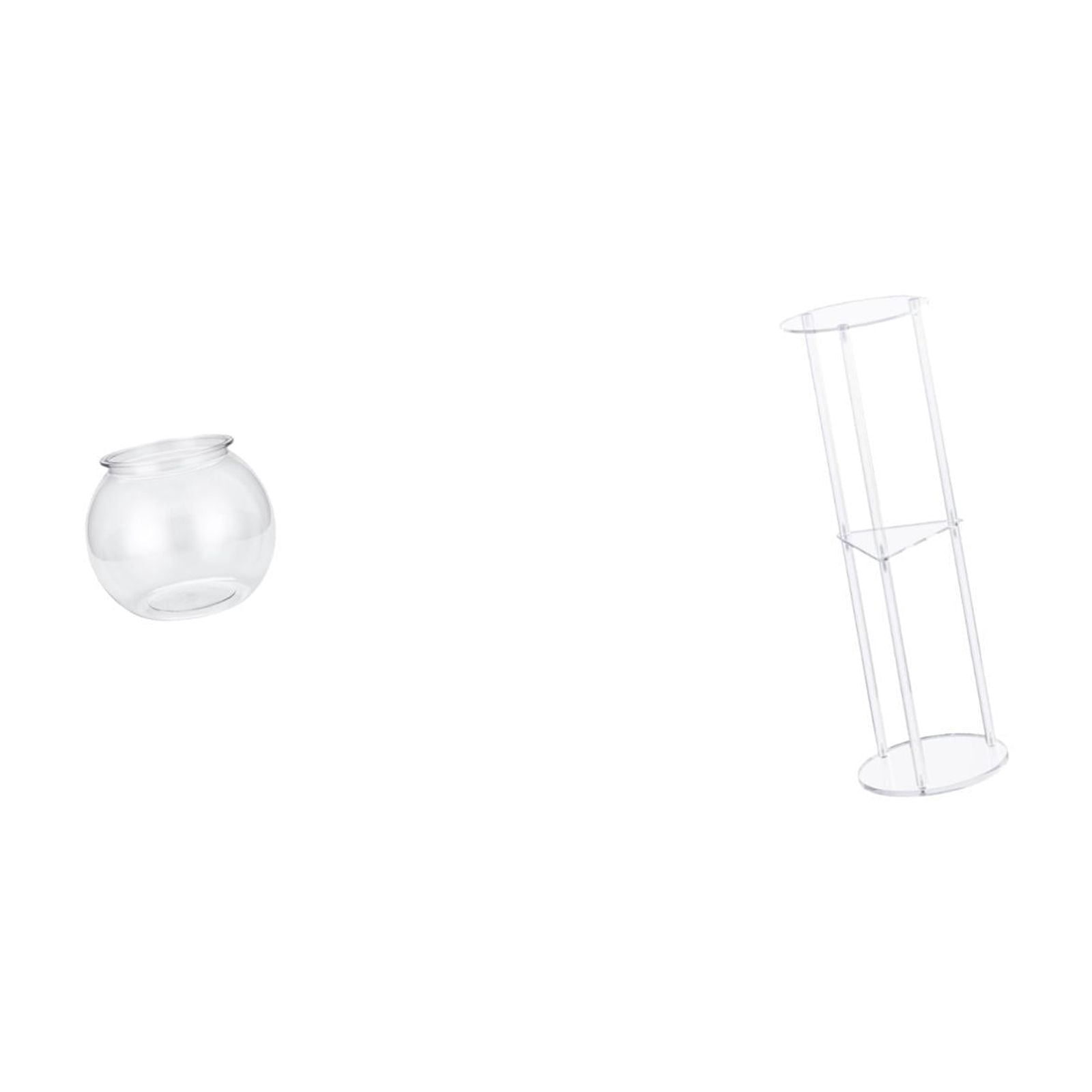 Desktop Aquarium Tank Transparent Acrylic Fish Bowl Vase Space Saving Design for Living Room Office Decor