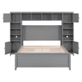 thumbnail image 6 of Bellemave Full Size Platform Bed Frame with Four Storage Drawers Underneath and Built-in Cabinet, Bookcase Headboard, Wood Cabinet Bed for Teens, Adults (Gray), 6 of 10