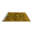 thumbnail image 2 of Ahgly Company Machine Washable Indoor Square Oriental Yellow Industrial Area Rugs, 6' Square, 2 of 4