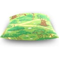 thumbnail image 4 of GZHJMY Green Forest Velvet Plush Throw Pillow Cushion Case Cover - 20" x 20" - Invisible Zipper Home Decor Floral for Couch Sofa No Pillow Insert, 4 of 5