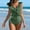 Green, variant on TODOZO One Piece Swimsuit Women Tummy Control Slimming Cheeky Modest 2025 Trendy Swim Suits for Women 2025 Bathing Suit for Women One Piece Slim Fit Cute Swimsuit with Chest Pad Without Brackets Plea